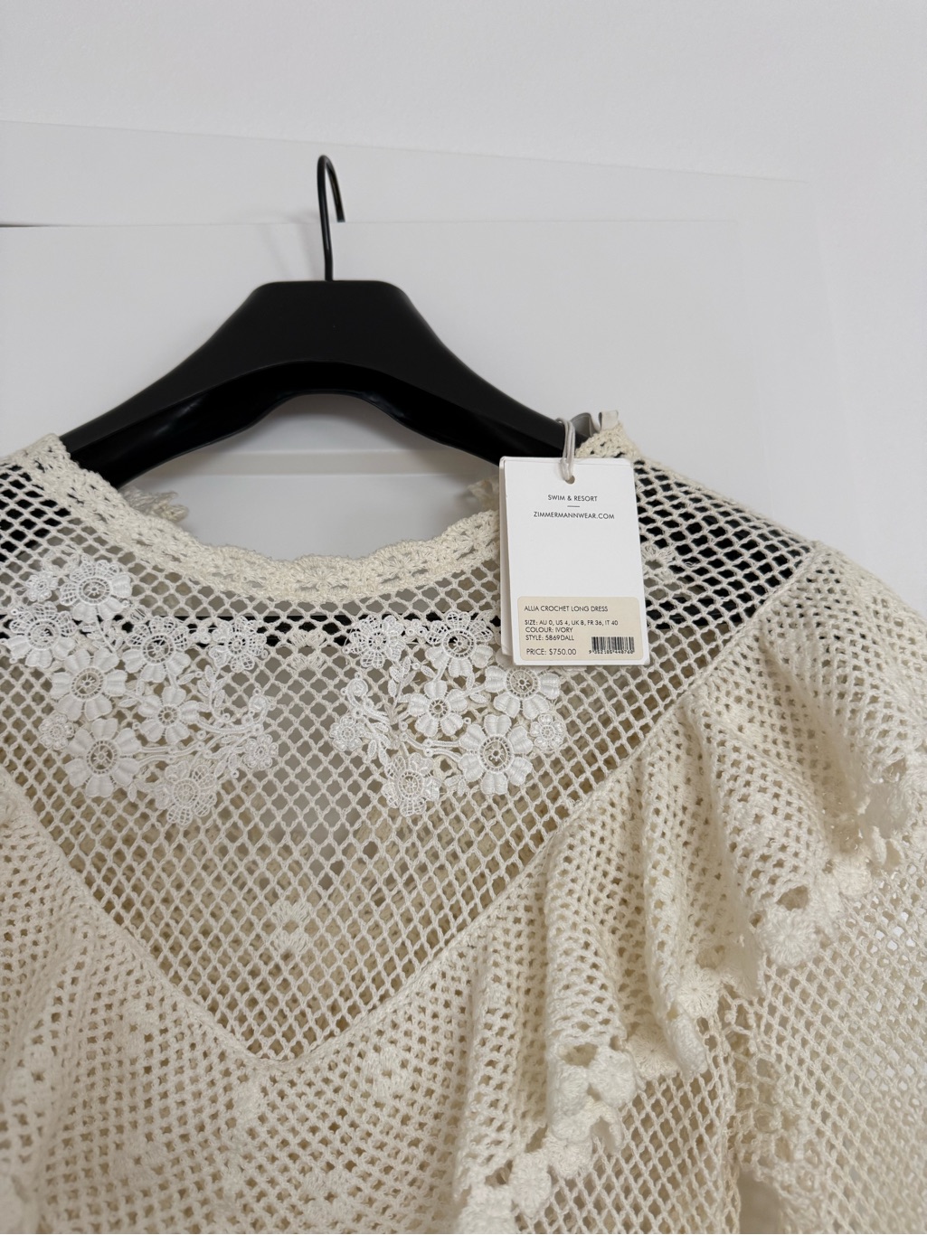 Zimmermann Allia Crochet Maxi Dress Beach Coverup In Ivory — image 2 of 6